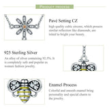 AliExpress Jewelry SET-Fine Fashion 925 Silver Bee with Daisy Jewelry Sterling Silver Drop Necklace