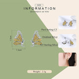 AliExpress Jewelry SET-Fine Fashion 925 Silver Butterfly Jewelry in Platinum Plated Sterling Silver, Yellow