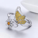 AliExpress Jewelry SET-Fine Fashion 925 Silver Butterfly Jewelry in Platinum Plated Sterling Silver, Yellow