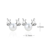 AliExpress Jewelry SET-Fine Fashion 925 Silver Deer Pearl Necklace and Earrings in 925 Sterling Silver