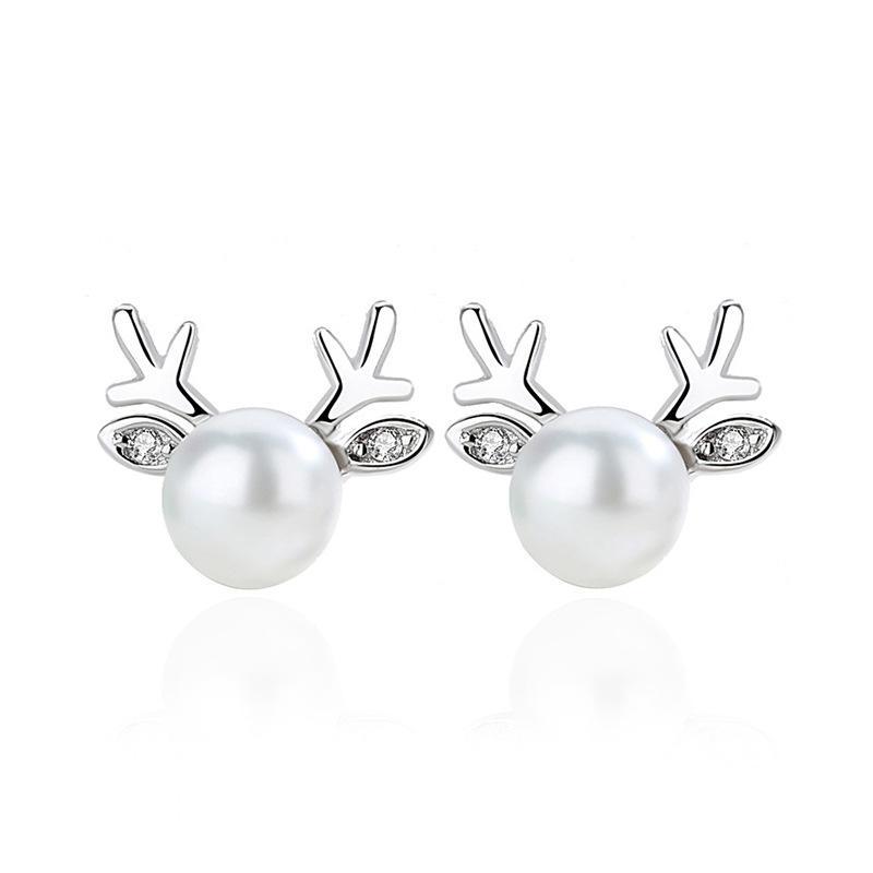 AliExpress Jewelry SET-Fine Fashion 925 Silver Earrings Deer Pearl Necklace and Earrings in 925 Sterling Silver