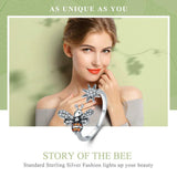 AliExpress Jewelry SET-Fine Fashion 925 Silver Honey Bee With a Star Jewelry SET : Ring, Necklace, Earrings