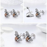 AliExpress Jewelry SET-Fine Fashion 925 Silver Honey Bee With a Star Jewelry SET : Ring, Necklace, Earrings