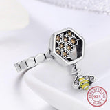 AliExpress Jewelry SET-Fine Fashion 925 Silver Honeycomb and Bee Jewelry Sterling Silver Ring