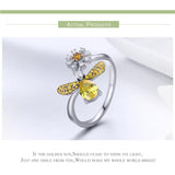 AliExpress Jewelry SET-Fine Fashion 925 Silver Ring Honey Bee Jewelry SET, Ring, Earrings and Necklace BEE-autiful!  Elegant!