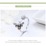 AliExpress Jewelry SET-Fine Fashion 925 Silver Ring Honey Bee With a Star Jewelry SET : Ring, Necklace, Earrings