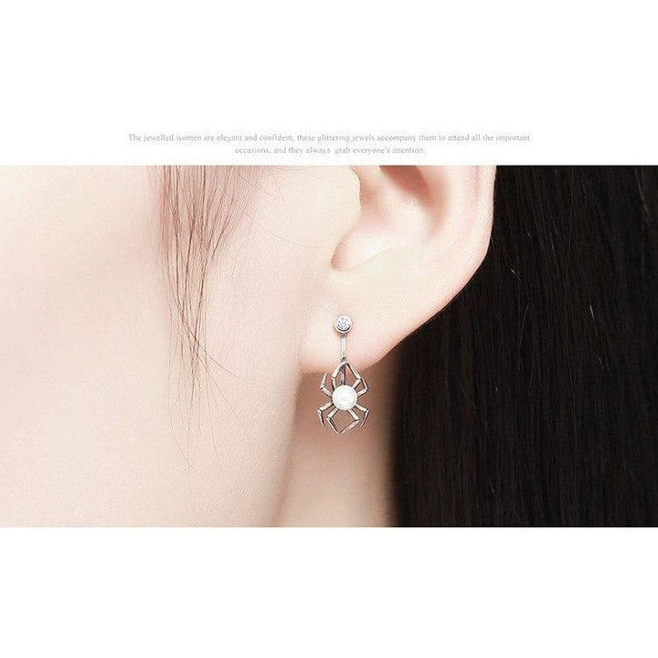 AliExpress Jewelry SET-Fine Fashion 925 Silver Spider and Pearl Earrings and Ring in Sterling Silver,  Adorable!