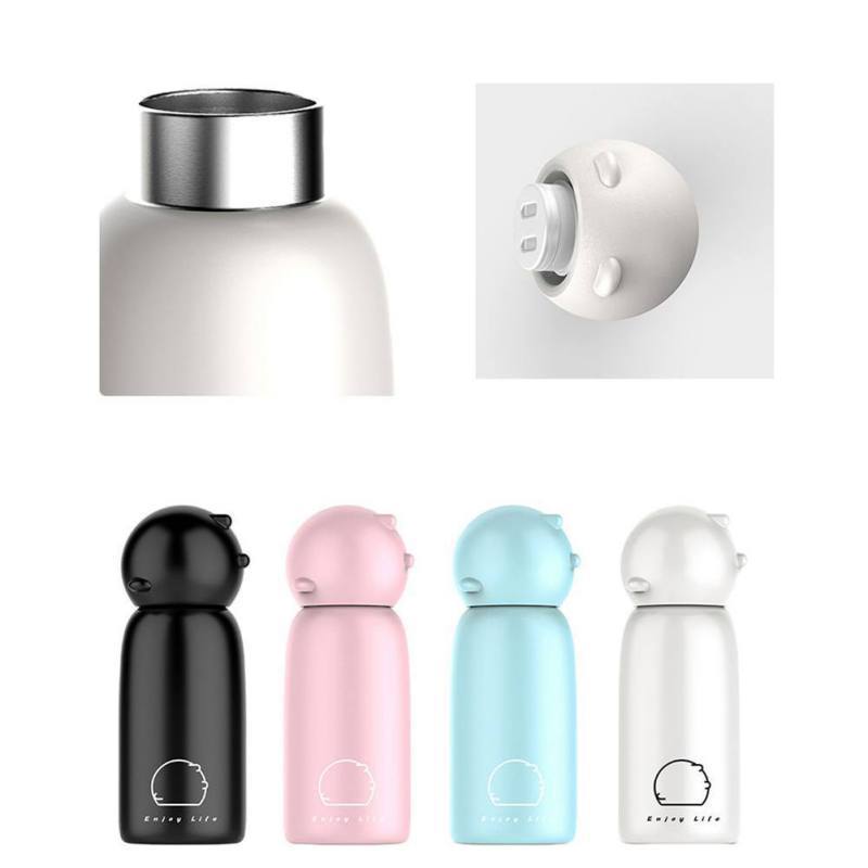 AliExpress Mug Black Pig Water Bottle- Stainless Steel Cuteness!  Piggy comes in 4 colors now!  *