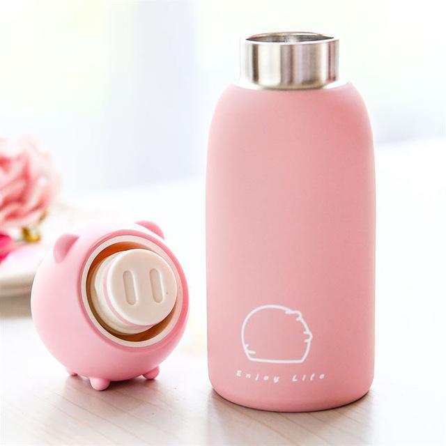 AliExpress Mug Pink Pig Water Bottle- Stainless Steel Cuteness!  Piggy comes in 4 colors now!  *
