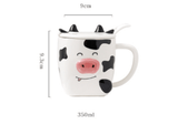 AliExpress Mugs Cow Ceramic Coffee Mug with Lid and Spoon