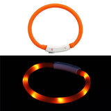 AliExpress PET Orange / SM 14" LED Lighted Collars to Keep Pets SAFE at Night!  Rechargeable *