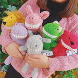 Funny Big Toothed Grin Plush Animals and Keychains TOO CUTE!