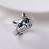 Aliexpress Rings Cute Cat Fashion RIng Blue Eyes