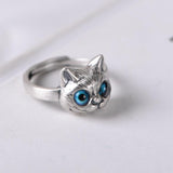 Aliexpress Rings Cute Cat Fashion RIng Blue Eyes