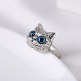 Aliexpress Rings Cute Cat Fashion RIng Blue Eyes