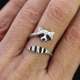 AliExpress Rings Raccoon Ring Silver Open Design, Cute!