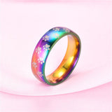 AliExpress rings Rainbow Paw Rings, Very Cute!  Little paws on the rings, Stainless Steel.