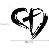 AliExpress Sticker/Bumper Sticker Heart / Black Christian Decal Stickers for Your Car or Wherever You Want to Share the Good News!