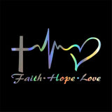 AliExpress Sticker/Bumper Sticker Irredescent Faith-Hope-Love Sticker for Car or Wherever You Want to Share a Good Message!