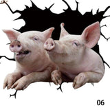 Pigs Breaking Out Car Sticker Decal for Window