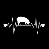 Aliexpress Sticker/Bumper Sticker White Pig Lover Bumper Stickers Heartbeats for Piggies!