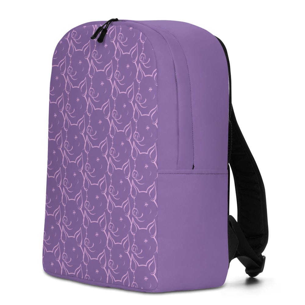 Pink Pigs Adorable Purple Girl's Full Size Backpack - The Pink Pigs, Animal Lover's Boutique