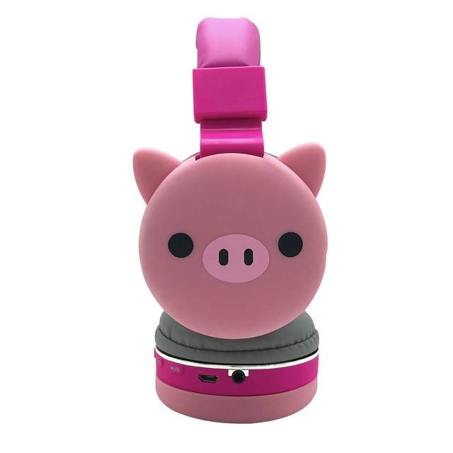 Animal Bluetooth Headphones 3D So CUTE! Pig, Cat, Rabbit Wireless Music or Gaming Headset Gaming for Mobile Phone MP3 PC - The Pink Pigs, Animal Lover's Boutique