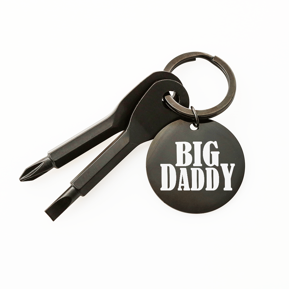 Dad's Favorite Keychain BIG DADDY in Steel or Black Custom Engraving Available