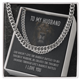 To My Husband I love you Stainless Steel Cuban Chain