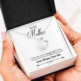Mother's Day Gift Necklace from Son - 14k White Gold Finish / 18k Yellow Gold Finish