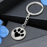 Paw Heart Pendant Keychain Furbaby Love - Engraving Available - The Pink Pigs, Animal Lover's Boutique