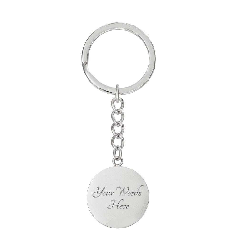 Paw Heart Stainless Steel Pendant Keychain Furbaby Love - Custom Engraving Option