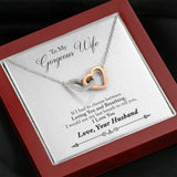 Interlocking Hearts Necklace-To Wife from Husband, Beautiful Gift! - The Pink Pigs, A Compassionate Boutique