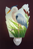 Blue Heron Night Light - Ibis and Orchid Elegant Night Lights