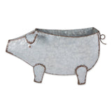 Pig Galvanized Wall Planter - The Pink Pigs, Animal Lover's Boutique