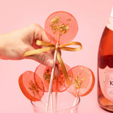 Rosé Wine Sparkle Lollipops, Rosé Wine Flavor Vegan