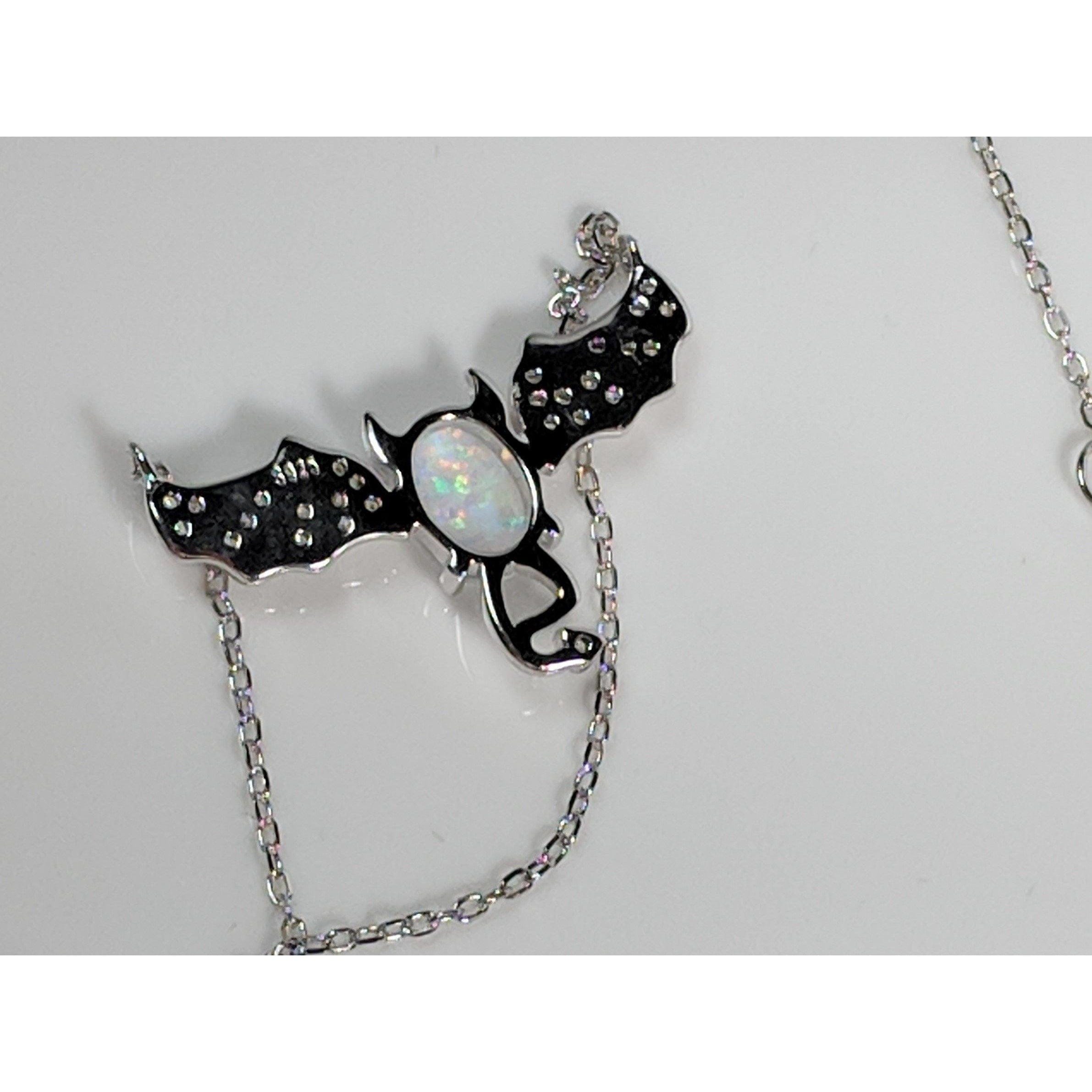 Bat Jewelry Created Opal, Sterling Silver, Tons of CUTE! Perfect for Halloween! - The Pink Pigs, A Compassionate Boutique