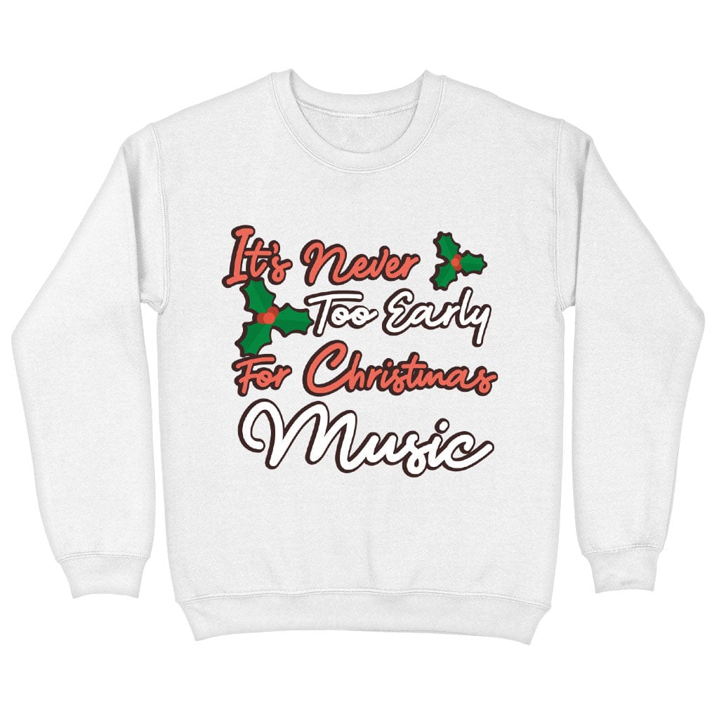 Christmas Music Sweatshirt - Word Art Crewneck Sweatshirt - Music Sweatshirt