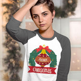 Merry Christmas Baseball T-Shirt - Christmas T-Shirt - Print Tee Shirt