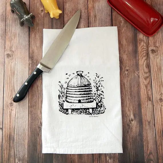 Honey Bee & Wildflower Kitchen Towels: Cute gifts, made in the USA!