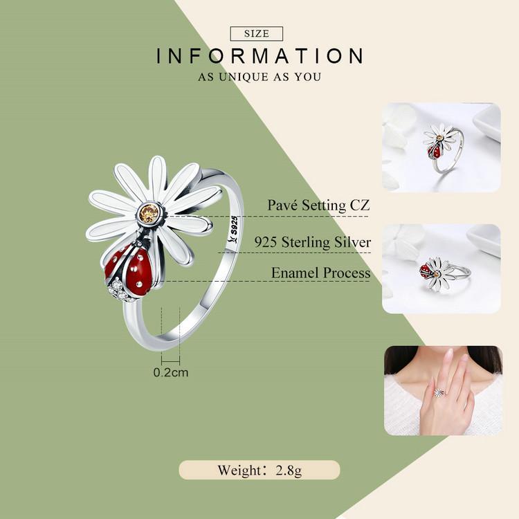 Bee, Ladybug & Daisies Rings & Earrings, Sterling Silver and CUTE! - The Pink Pigs, A Compassionate Boutique