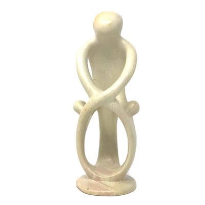 FAMILY SOAPSTONE SCULPTURES NATURAL STONE - 8 INCH