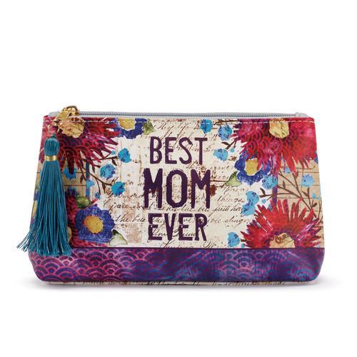 BEST MOM EVER! Cosmetic Bag Beautiful Gift for Moms - The Pink Pigs, A Compassionate Boutique