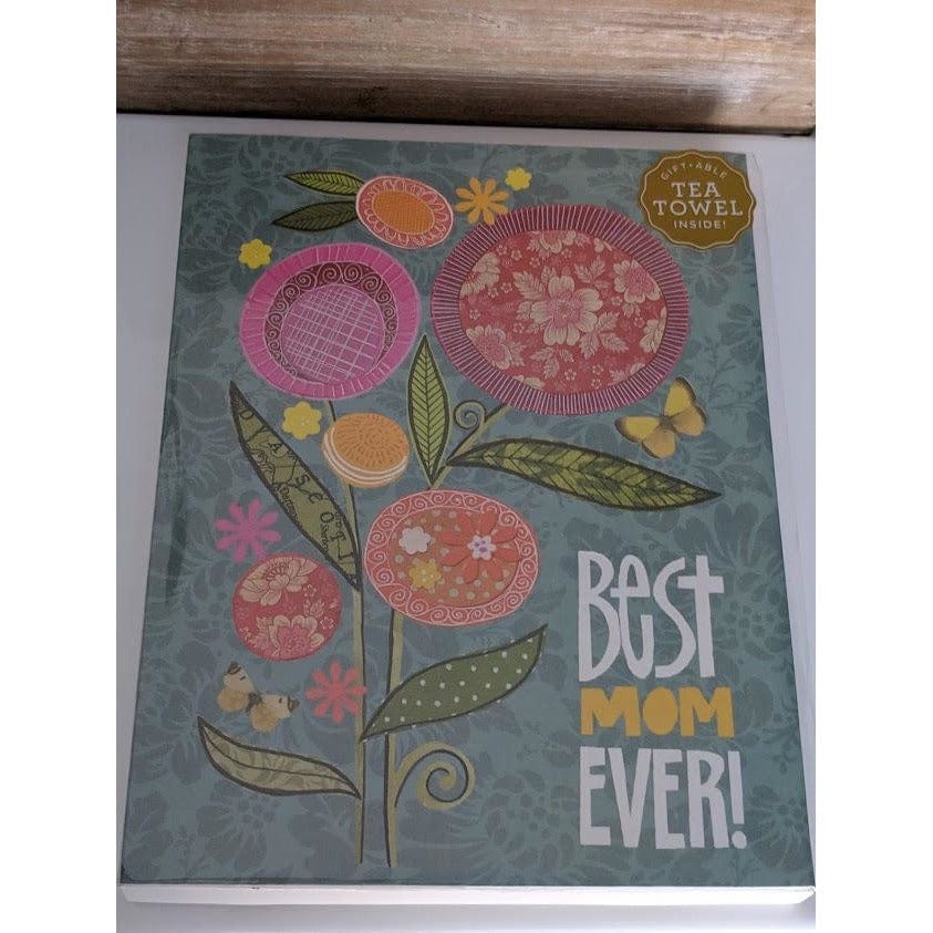 Best Mom EVER Tea Towel with Card-Great Gift Idea! - The Pink Pigs, A Compassionate Boutique