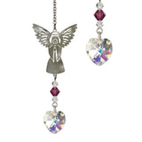 Birthstone Guardian Angel Ornaments -12 Colors, Handmade Sparkling Crystals! - The Pink Pigs, Animal Lover's Boutique
