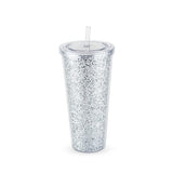 Blush Kitchen Blush Sparkly Double Wall Drink Tumblers-Enjoy your drink, help rescued animals!  yay!