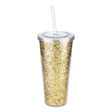 Blush Kitchen Blush Sparkly Double Wall Drink Tumblers-Enjoy your drink, help rescued animals!  yay!