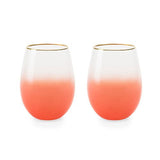 Blush Stemless Wine Glasses