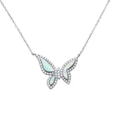 Butterfly Necklace Sterling Silver Different Stone Options