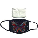 Rhinestone Butterfly Face Mask-Top Quality